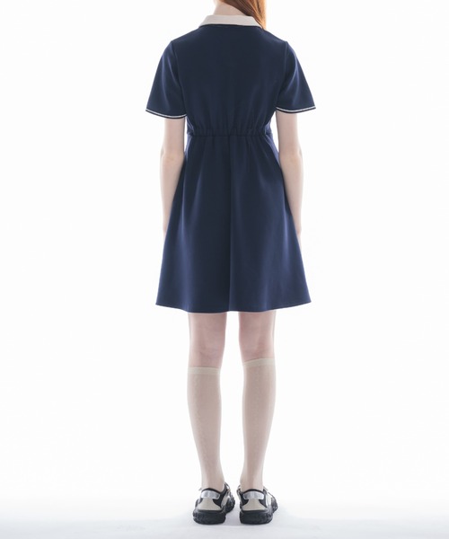 lace up polo onepiece/ポロミニワンピース（ワンピース）｜idem