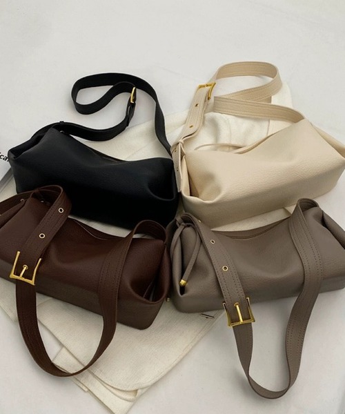 ANOTHER S（アナザーエス）の「フェイクレザーショルダーバッグ（ショルダーバッグ・レディース・ブラック/グレー/ブラウン/ホワイト・FREE）」の6枚目の写真