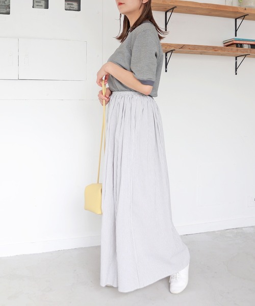 Crisp（クリスプ）の「ベーシックリンガーTシャツ（Tシャツ/カットソー・レディース・ブラック/ブラウン/グリーン・FREE）」の4枚目の写真