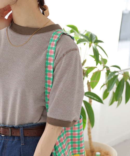 Crisp（クリスプ）の「ベーシックリンガーTシャツ（Tシャツ/カットソー・レディース・ブラック/ブラウン/グリーン・FREE）」の21枚目の写真