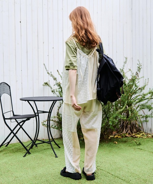 Crisp（クリスプ）の「ベーシックリンガーTシャツ（Tシャツ/カットソー・レディース・ブラック/ブラウン/グリーン・FREE）」の16枚目の写真