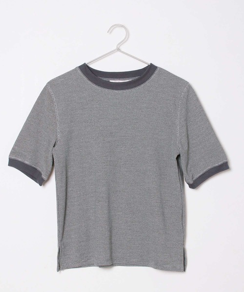 Crisp（クリスプ）の「ベーシックリンガーTシャツ（Tシャツ/カットソー・レディース・ブラック/ブラウン/グリーン・FREE）」の11枚目の写真