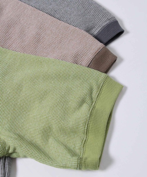 Crisp（クリスプ）の「ベーシックリンガーTシャツ（Tシャツ/カットソー・レディース・ブラック/ブラウン/グリーン・FREE）」の6枚目の写真