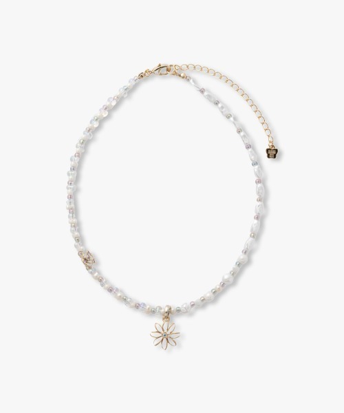 ANNA SUI(アナスイ)の「ティアレ 薔薇 モチーフ ネックレス(ネックレス・レディース・ホワイト・FREE)」の3枚目の写真