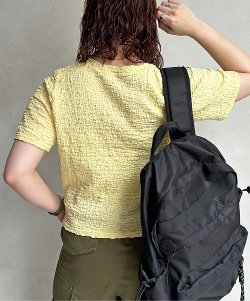 CPCM（シーピーシーエム）の「ポップコーンコンパクトT（Tシャツ/カットソー・レディース・ブラック/オフホワイト/ブルー/レモンイエロー/ピンク/ネイビー・FREE）」の12枚目の写真