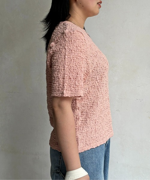 CPCM（シーピーシーエム）の「ポップコーンコンパクトT（Tシャツ/カットソー・レディース・ブラック/オフホワイト/ブルー/レモンイエロー/ピンク/ネイビー・FREE）」の15枚目の写真