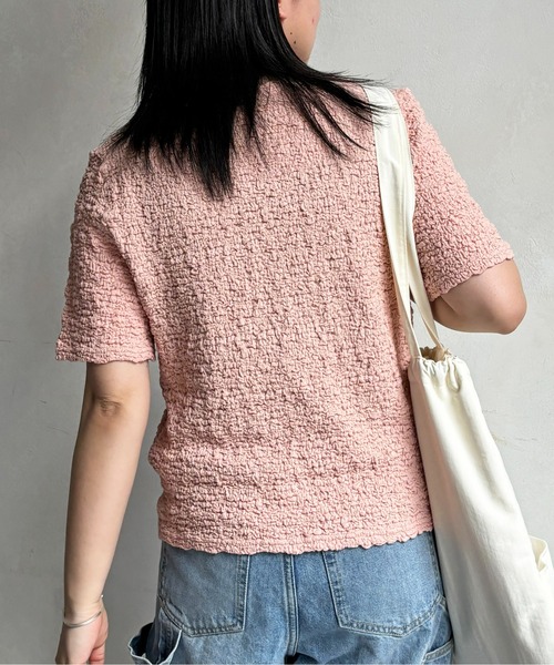 CPCM（シーピーシーエム）の「ポップコーンコンパクトT（Tシャツ/カットソー・レディース・ブラック/オフホワイト/ブルー/レモンイエロー/ピンク/ネイビー・FREE）」の18枚目の写真