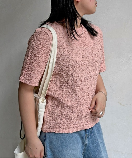 CPCM（シーピーシーエム）の「ポップコーンコンパクトT（Tシャツ/カットソー・レディース・ブラック/オフホワイト/ブルー/レモンイエロー/ピンク/ネイビー・FREE）」の19枚目の写真