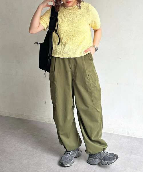 CPCM（シーピーシーエム）の「ポップコーンコンパクトT（Tシャツ/カットソー・レディース・ブラック/オフホワイト/ブルー/レモンイエロー/ピンク/ネイビー・FREE）」の13枚目の写真