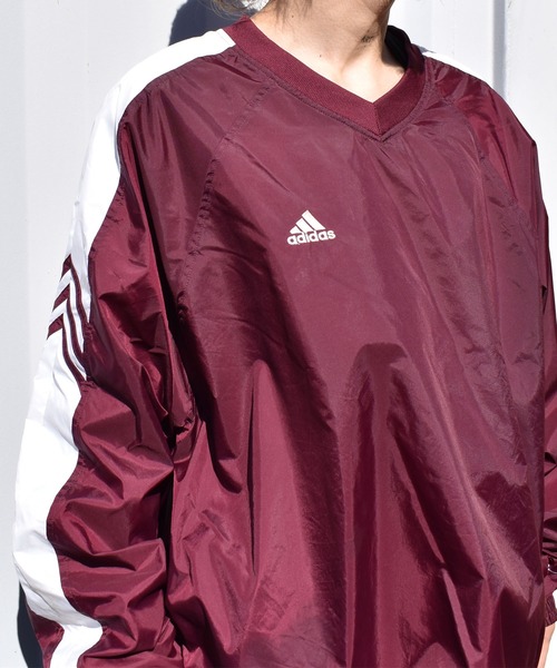 adidas（アディダス）の「【ヴィンテージ古着】adidas/アディダス パフォーマンスロゴ プルオーバーナイロンジャケット（ナイロンジャケット・メンズ・バーガンディー・X-LARGE）」の2枚目の写真