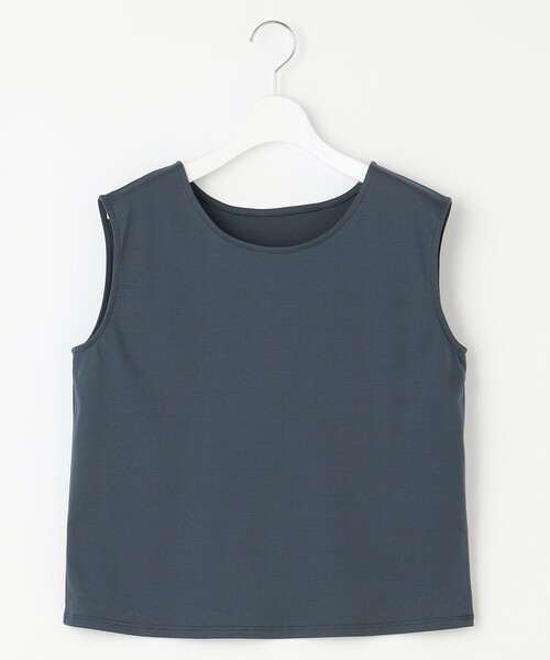 自由区(ジユウク)の「レースエッジ Tシャツ&タンクトップセット トップス(Tシャツ/カットソー・レディース・ダルブルー系/ダークブラウン系/アイボリー系/ブラック/グレー系・38)」の7枚目の写真