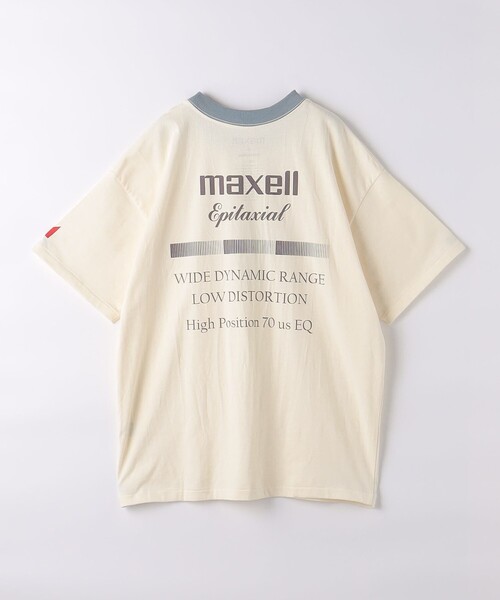 「maxell Tシャツ」マクセル ノベルティ maxell マクセル Tシャツ ホワイト 企業ロゴ Vintage . - メルカリ