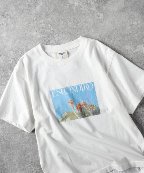 Right-on(ライトオン)の「Other(ソノタ)フォトプリント半袖Tシャツ(Tシャツ/カットソー・レディース・ホワイト×ブルー/ホワイト・S/M/L)」の18枚目の写真
