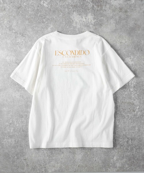 Right-on(ライトオン)の「Other(ソノタ)フォトプリント半袖Tシャツ(Tシャツ/カットソー・レディース・ホワイト×ブルー/ホワイト・S/M/L)」の8枚目の写真