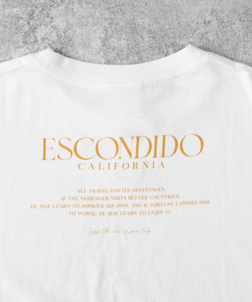 Right-on(ライトオン)の「Other(ソノタ)フォトプリント半袖Tシャツ(Tシャツ/カットソー・レディース・ホワイト×ブルー/ホワイト・S/M/L)」の10枚目の写真