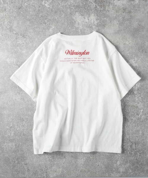 Right-on(ライトオン)の「Other(ソノタ)フォトプリント半袖Tシャツ(Tシャツ/カットソー・レディース・ホワイト×ブルー/ホワイト・S/M/L)」の4枚目の写真