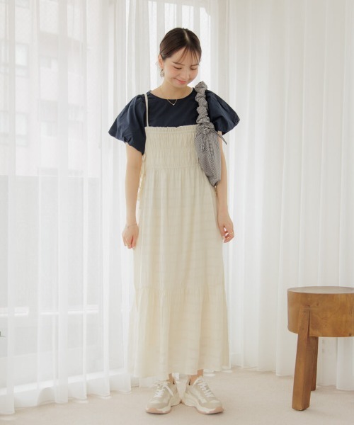 flower(フラワー)の「シャーリングギンガムバッグ(ショルダーバッグ・レディース・ブラック・FREE)」の20枚目の写真