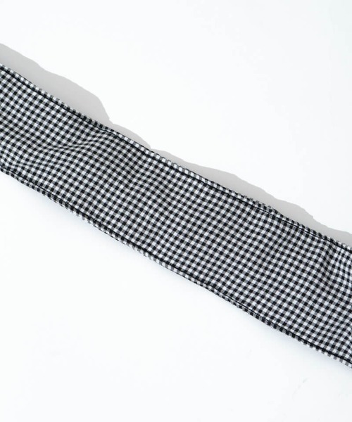 flower(フラワー)の「シャーリングギンガムバッグ(ショルダーバッグ・レディース・ブラック・FREE)」の12枚目の写真