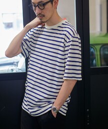 SHIPS: カスリ マルチ ボーダー Tシャツ