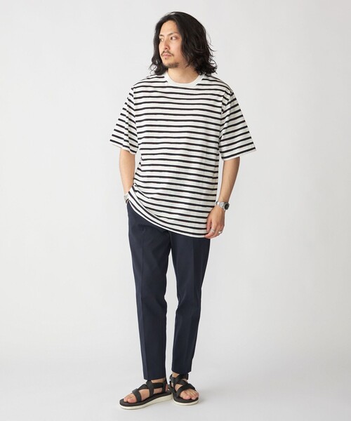 SHIPS(シップス)の「SHIPS: カスリ マルチ ボーダー Tシャツ(Tシャツ/カットソー・メンズ・ネイビー/ブラック/ライトグリーン/ブラウン・X-LARGE/LARGE/MEDIUM/SMALL)」の13枚目の写真