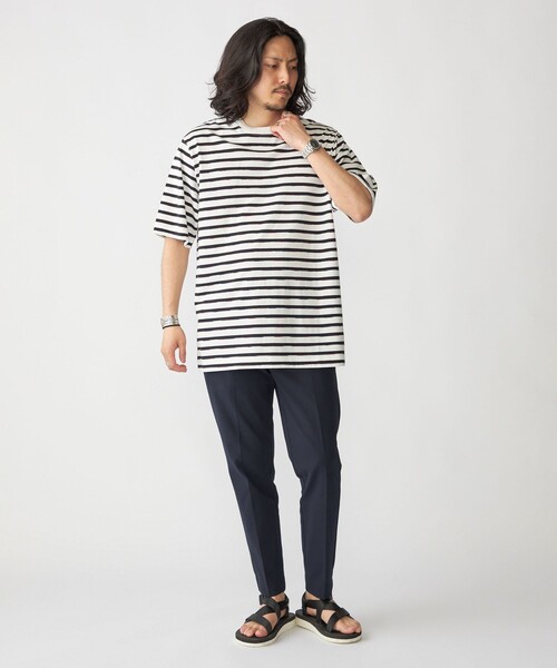 SHIPS(シップス)の「SHIPS: カスリ マルチ ボーダー Tシャツ(Tシャツ/カットソー・メンズ・ネイビー/ブラック/ライトグリーン/ブラウン・X-LARGE/LARGE/MEDIUM/SMALL)」の14枚目の写真