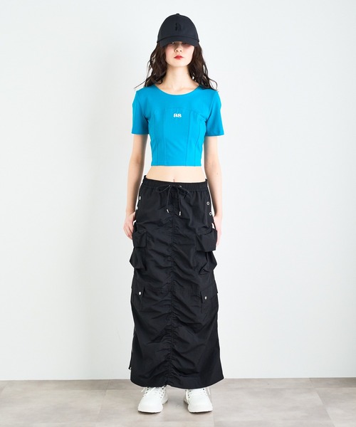 ANNA SUI NYC（アナ スイ エヌ ワイ シー）の「ANNA SUI NYC コルセットクロップドロゴTシャツ（Tシャツ/カットソー・レディース・ブラック/ホワイト/ブルー・S/M）」の8枚目の写真