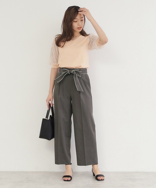 リコママ専用ですワイドパンツ6999円4月30日で削除致します 5％OFF リネン ワイドパンツ ワイドパンツルック 20代 30代 40代