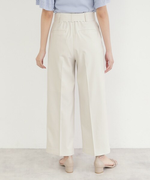 Heve リボンドットパンツ　38 ホワイト　美品★ Heve リボンドットパンツ 38 ホワイト 美品☆ レディース