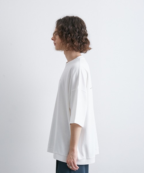 JUNRED（ジュンレッド）の「2ポイントショートスリーブワイドTシャツ（Tシャツ/カットソー・メンズ・グレー/ホワイト系その他3/ブラック系その他/ホワイト系その他/ホワイト系その他4・S/M/L）」の19枚目の写真