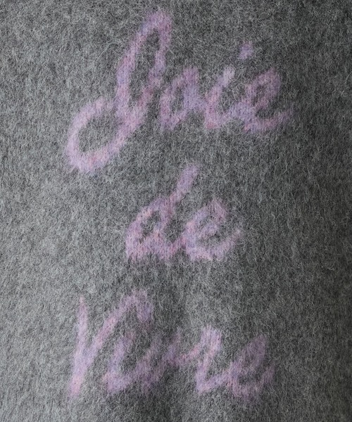 BONLECILL（ボンルシール）の「キャンディシャギー落書きロゴボリュームスリーブニットプルオーバー（ニット/セーター・レディース・オレンジ/ラベンダー/アイボリー/チャコールグレー・FREE）」の19枚目の写真