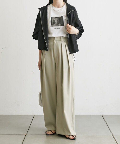FRAMeWORK 24SSラミースタンドブルゾンシアーシャツ 130-150cm】程よい肌見せが叶う クロップドシアーシャツ（シャツ