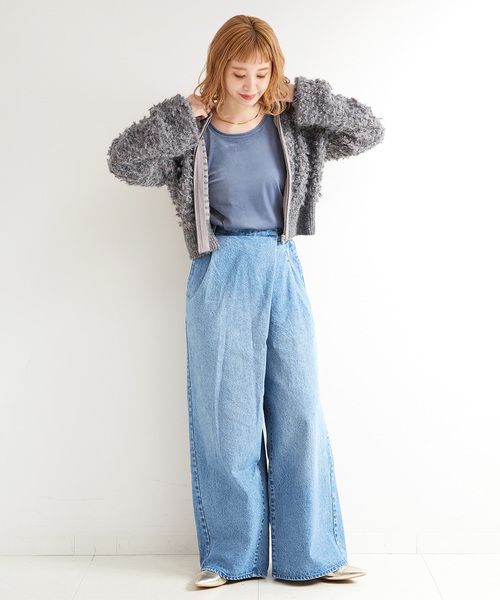 B.C STOCK(ベーセーストック)の「Gleamy/グリーミー ベロアタンクトップ(タンクトップ・レディース・ブラウン/ブルー/イエロー/パープル/ピンク系その他・FREE)」の12枚目の写真