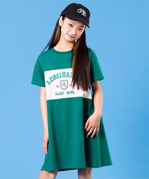 【接触冷感】ラメラインバイカラーワンピ