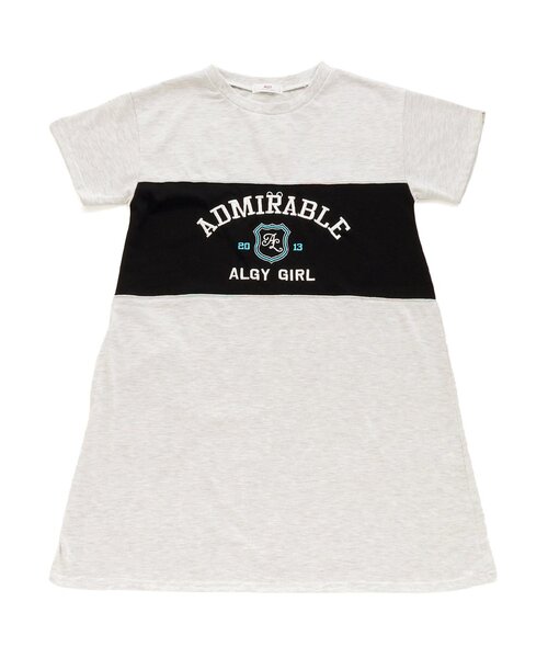 algy（アルジー）の「【接触冷感】ラメラインバイカラーワンピ（ワンピース・キッズ・グリーン/ライトグレー/ブラック・XX-SMALL/X-SMALL/MEDIUM/SMALL）」の3枚目の写真