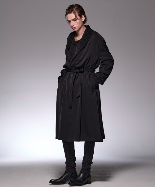kiryuyrik(キリュウキリュウ)の「Kiryuyrik/キリュウキリュウ/DrapeShawlCoat(チェスターコート・メンズ・ブラック・SMALL/MEDIUM/LARGE)」の2枚目の写真