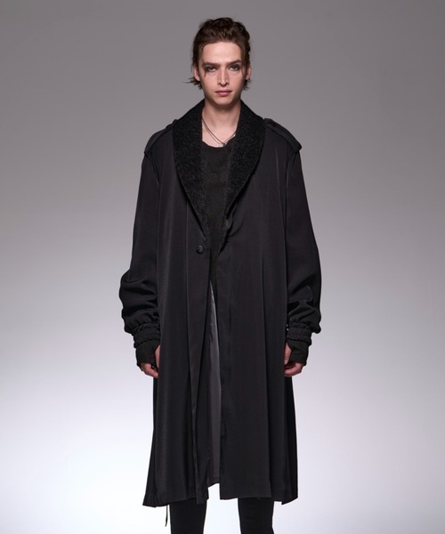 kiryuyrik(キリュウキリュウ)の「Kiryuyrik/キリュウキリュウ/DrapeShawlCoat(チェスターコート・メンズ・ブラック・SMALL/MEDIUM/LARGE)」の4枚目の写真