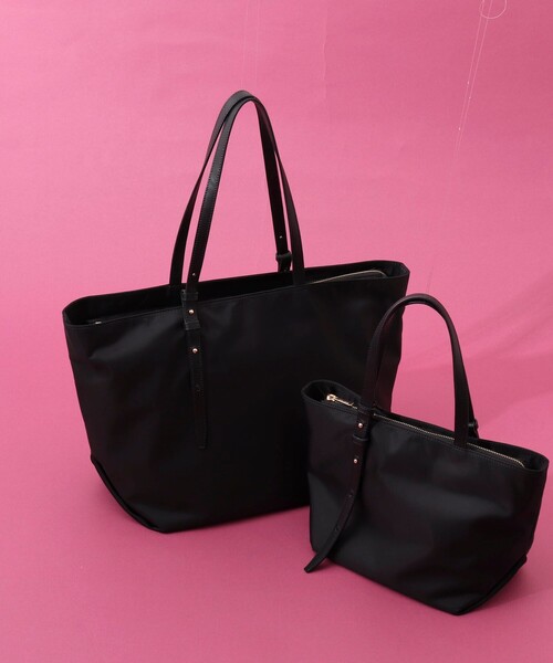 NOLLEY’S(ノーリーズ)の「ナイロントートバッグL(トートバッグ・レディース・ブラック/ベージュ・FREE)」の2枚目の写真