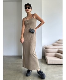 TRUNC | Line Strap Slim Rib DressⅡ(ワンピース)