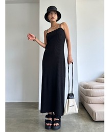 TRUNC | Line Strap Slim Rib DressⅡ(ワンピース)