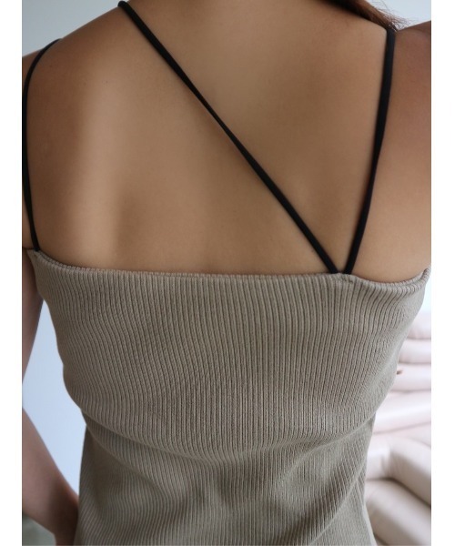 TRUNC（トランクエイティーエイト）の「Line Strap Slim Rib DressⅡ（ワンピース・レディース・ブラック/カーキ・FREE）」の12枚目の写真
