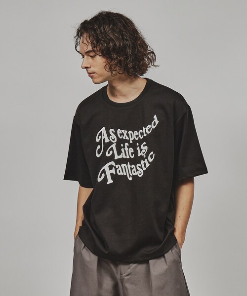 tk.TAKEO KIKUCHI(ティーケータケオキクチ)の「◆ウェーブレタード半袖カットソー(Tシャツ/カットソー・メンズ・ブラック/ホワイト/ブルー系その他・02/03/04)」の2枚目の写真