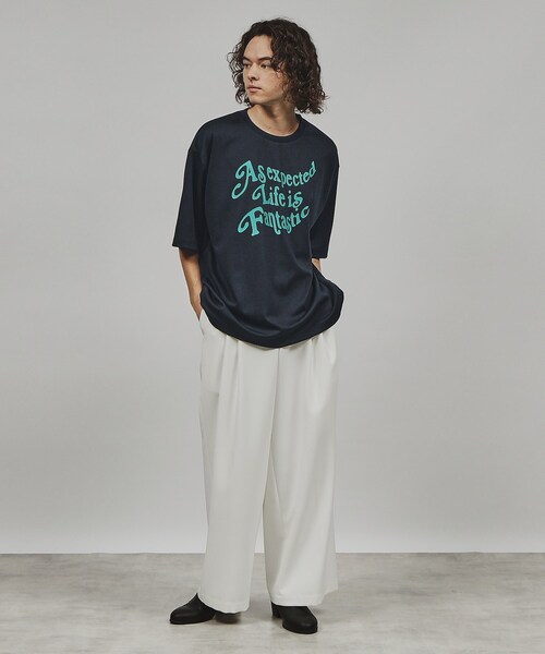 tk.TAKEO KIKUCHI(ティーケータケオキクチ)の「◆ウェーブレタード半袖カットソー(Tシャツ/カットソー・メンズ・ブラック/ホワイト/ブルー系その他・02/03/04)」の5枚目の写真