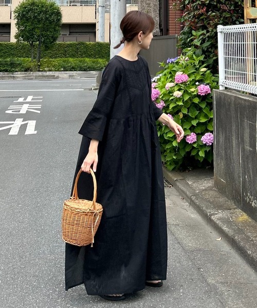 notch.(ノッチ)の「【 notch. by KR 】レース切替ルーズボイルワンピース(ワンピース・レディース・ブラック/ネイビー/オフホワイト・TM/M)」の9枚目の写真