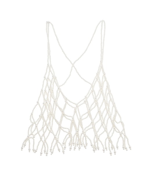 VIS（ビス）の「パールビスチェ（キャミソール・レディース・ホワイト・FREE）」の6枚目の写真