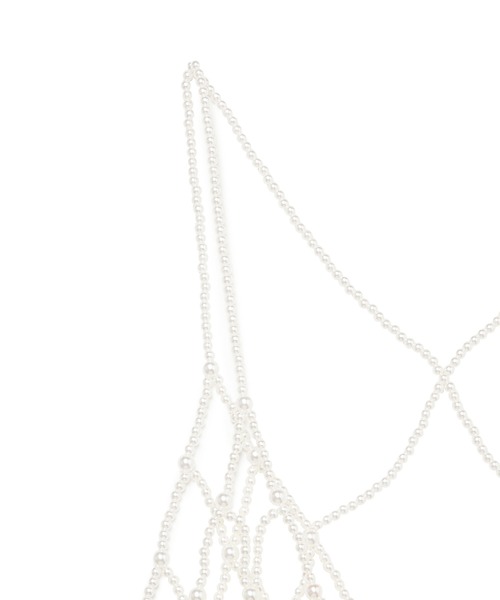 VIS（ビス）の「パールビスチェ（キャミソール・レディース・ホワイト・FREE）」の3枚目の写真