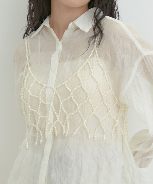 VIS（ビス）の「パールビスチェ（キャミソール・レディース・ホワイト・FREE）」の12枚目の写真