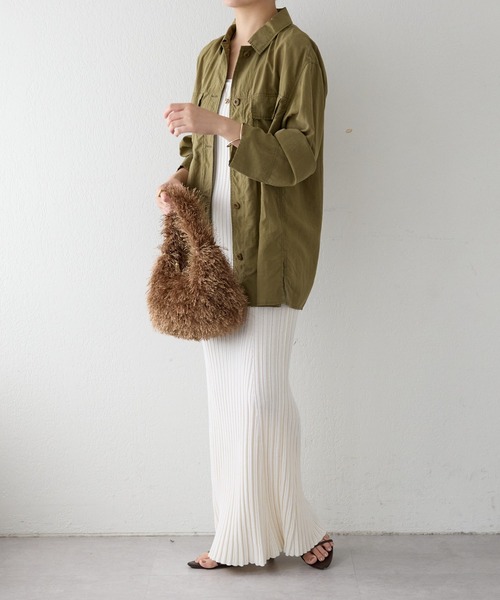 COLLAGE GALLARDAGALANTE（コラージュガリャルダガランテ）の「ミリタリーシャツ（シャツ/ブラウス・レディース・カーキ/ネイビー・FREE）」の12枚目の写真