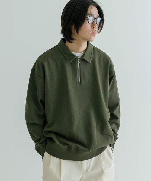 URBAN RESEARCH(アーバンリサーチ)の「ハーフZIPプルオーバー(スウェット・メンズ・ネイビー/カーキ・LARGE/MEDIUM)」の6枚目の写真