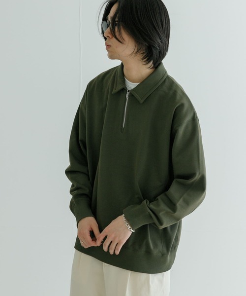 URBAN RESEARCH(アーバンリサーチ)の「ハーフZIPプルオーバー(スウェット・メンズ・ネイビー/カーキ・LARGE/MEDIUM)」の7枚目の写真