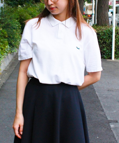 THE FOX COTTON PIQUE POLO 刺繡LOGO水洗仿舊POLO衫